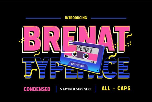 Brenat: The Layered Font for Modern Branding