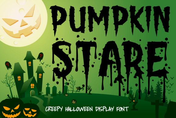 Pumpkin Stare: Capturing Halloween's Playful Spookiness in a Font