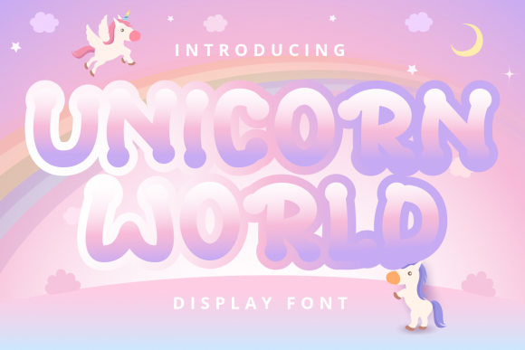 Unicorn World: A Sweet and Bubbly Display Font for Creative Projects